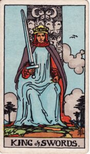Mars in Scorpio, the King of Swords tarot card.