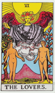 Venus in Scorpio, The Lovers Tarot card.