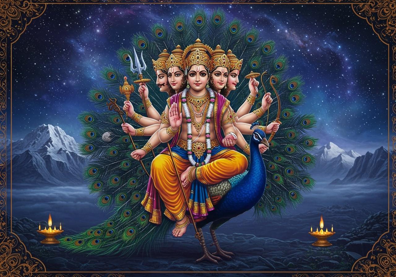 Moon in Aries to Taurus, Krittika, Kartikeya.