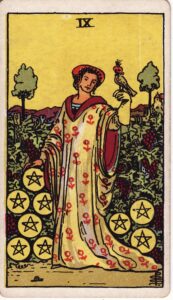 Moon in Virgo, Hasta, Nine of Pentacles.