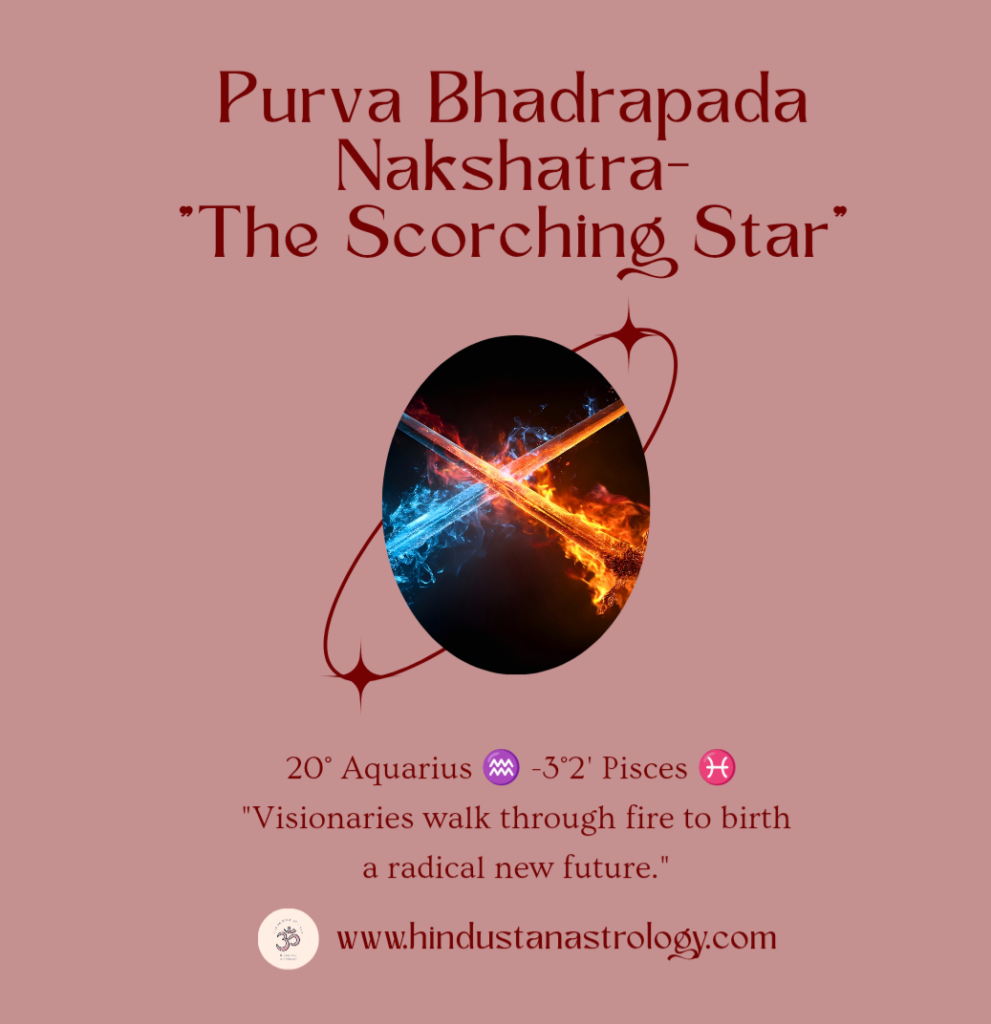 Purva Bhadrapada nakshatra.